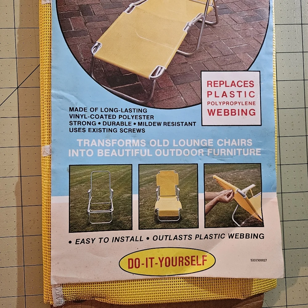 VTG Chaise Lounge Replacement Cover Yellow One Piece Lounger Better Bottom